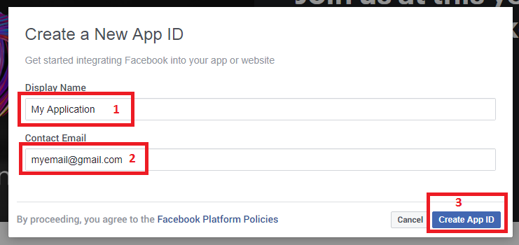 How to create Facebook application