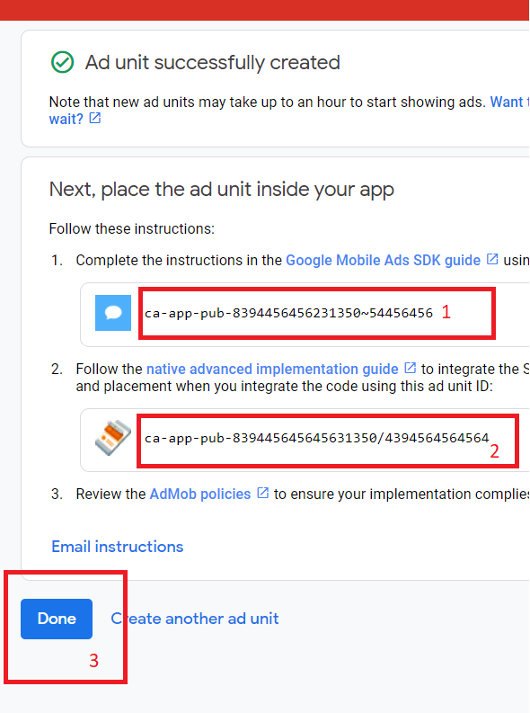 How to create admob native ad block?