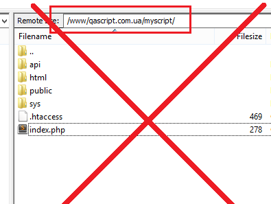 upload script on the server